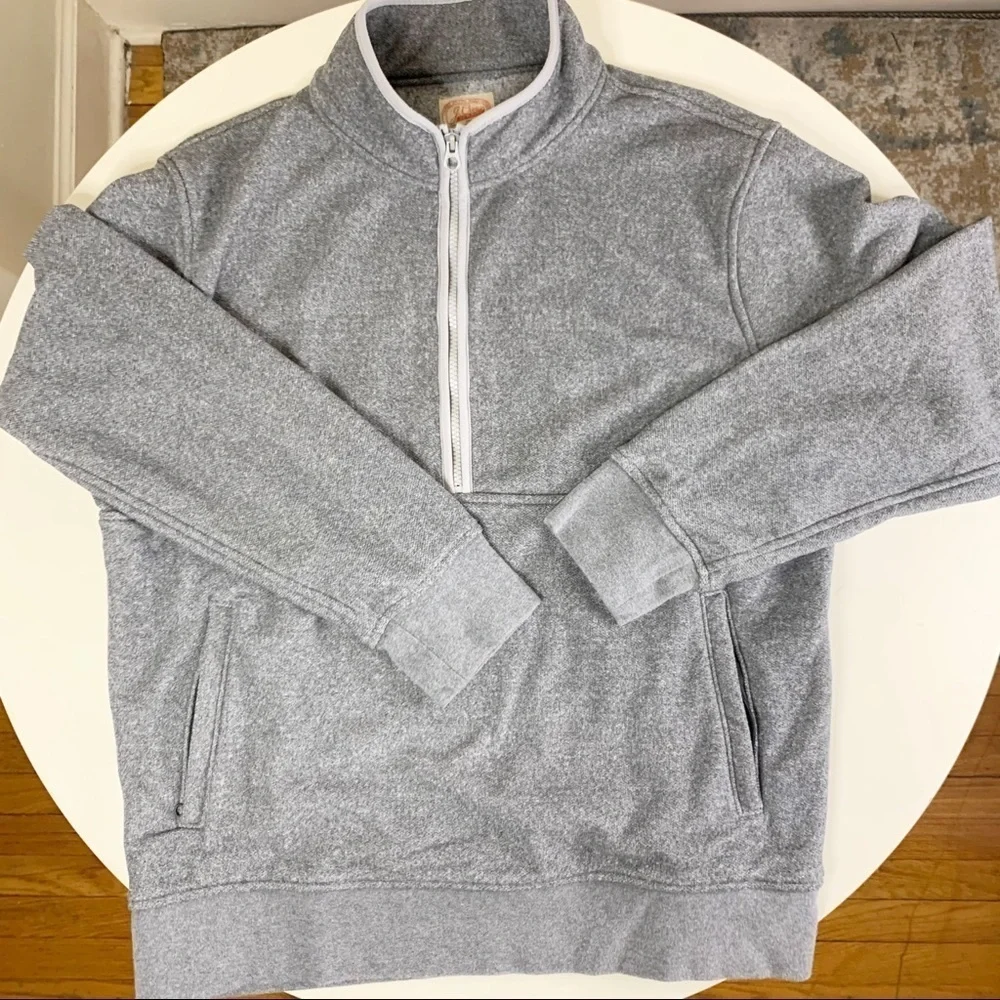 J. Crew Polartec Fleece 1/2 Zip Pullover Men’s Size Large Gray